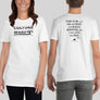 White Culture Warp Christian T-Shirt. The shirt style is Classic Unisex T-Shirt , size S. The design is Come to Me - Chrome Collection.
