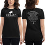 Black/White Culture Warp Christian T-Shirt. The shirt style is Women's Fashion T-Shirt , size S. The design is Traditions & Values - UNWARP Collection Collection.