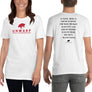 White/Red Culture Warp Christian T-Shirt. The shirt style is Classic Unisex T-Shirt , size S. The design is Enough Evidence for Those Who Want to Believe - UNWARP Collection Collection.
