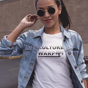 White Culture Warp Christian T-Shirt. The shirt style is Classic Unisex T-Shirt , size S. The design is Blameless and Pure - Chrome Collection.