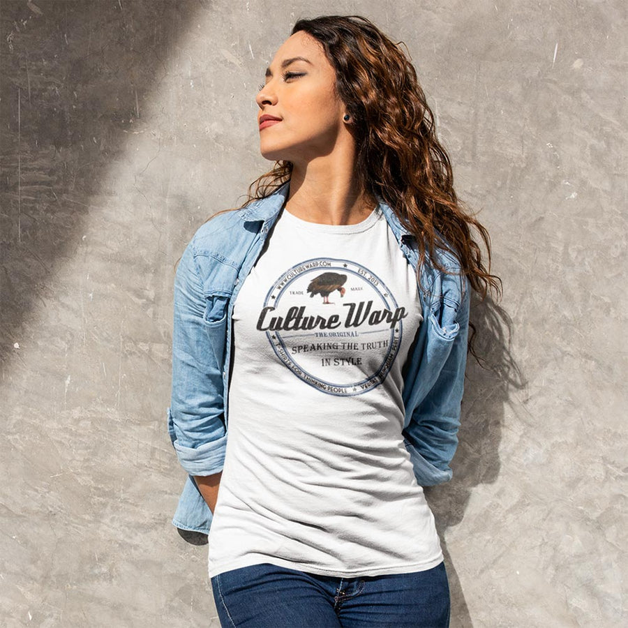 White (Original) Culture Warp Christian T-Shirt. The shirt style is Classic Unisex T-Shirt , size S. The design is Blameless and Pure - Classic Collection.
