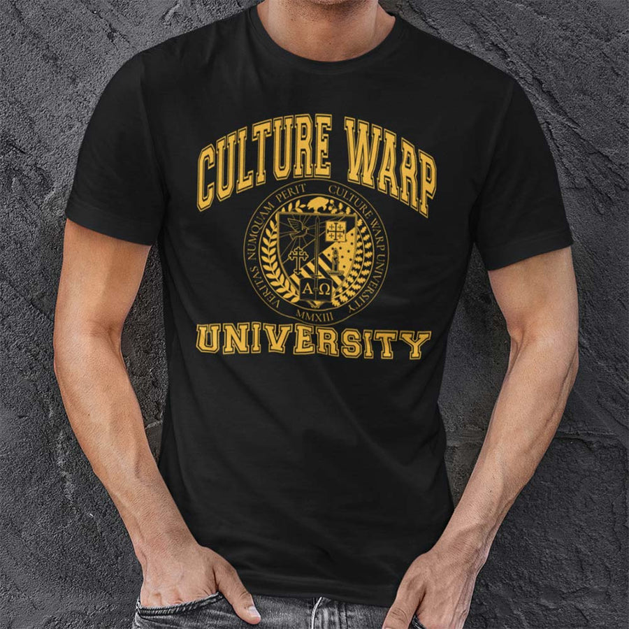 White/Black Culture Warp Christian T-Shirt. The shirt style is Classic Unisex T-Shirt , size S. The design is Blameless and Pure - CWU Collection.