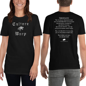 Black Culture Warp Christian T-Shirt. The shirt style is Classic Unisex T-Shirt , size S. The design is Traditions & Values - Cocytus Collection.