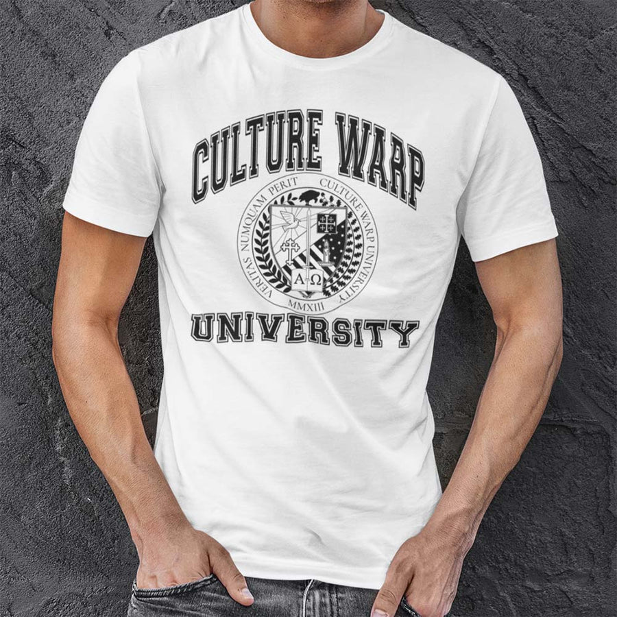 White/Black Culture Warp Christian T-Shirt. The shirt style is Classic Unisex T-Shirt , size S. The design is Come to Me - CWU Collection.