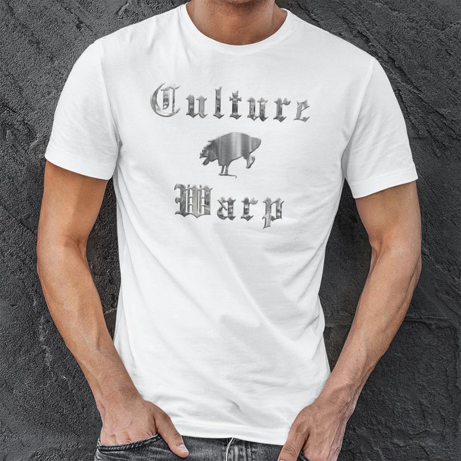 White Culture Warp Christian T-Shirt. The shirt style is Classic Unisex T-Shirt , size S. The design is Blameless and Pure - Cocytus Collection.