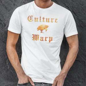 White Culture Warp Christian T-Shirt. The shirt style is Classic Unisex T-Shirt , size S. The design is Blameless and Pure - Inferno Collection.